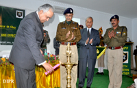 Governor of Arunachal Pradesh Lt. Gen (Retd) Nirbhay Sharma inaugurating the seminar on �Synergy among various agencies-Critical for development & effective border management in Arunachal Pradesh� organised by ITBP at Banquet Hall, Itanagar on 6th February, 2014.